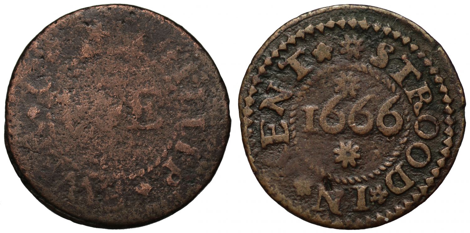 17th Century Kent Farthing, Strood, Phillip Ewer, 1666