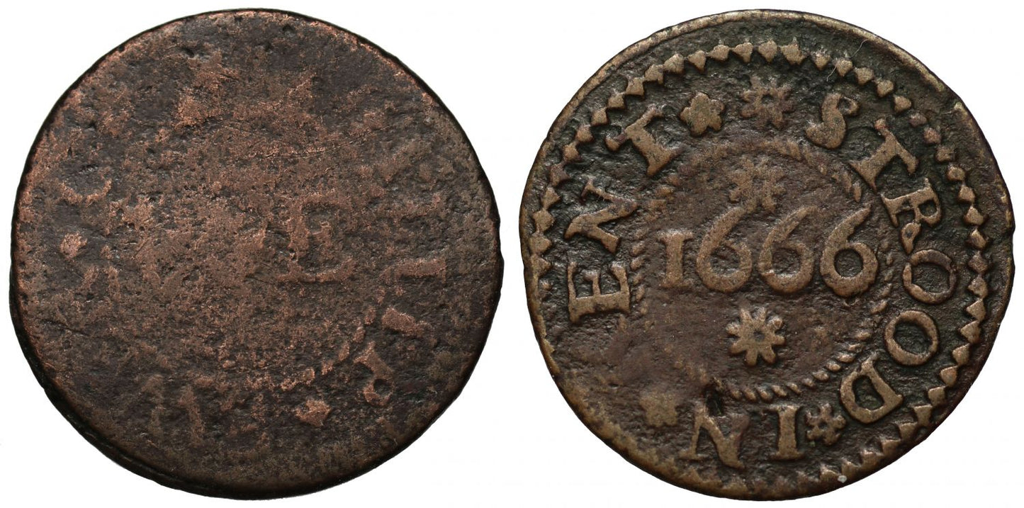 17th Century Kent Farthing, Strood, Phillip Ewer, 1666