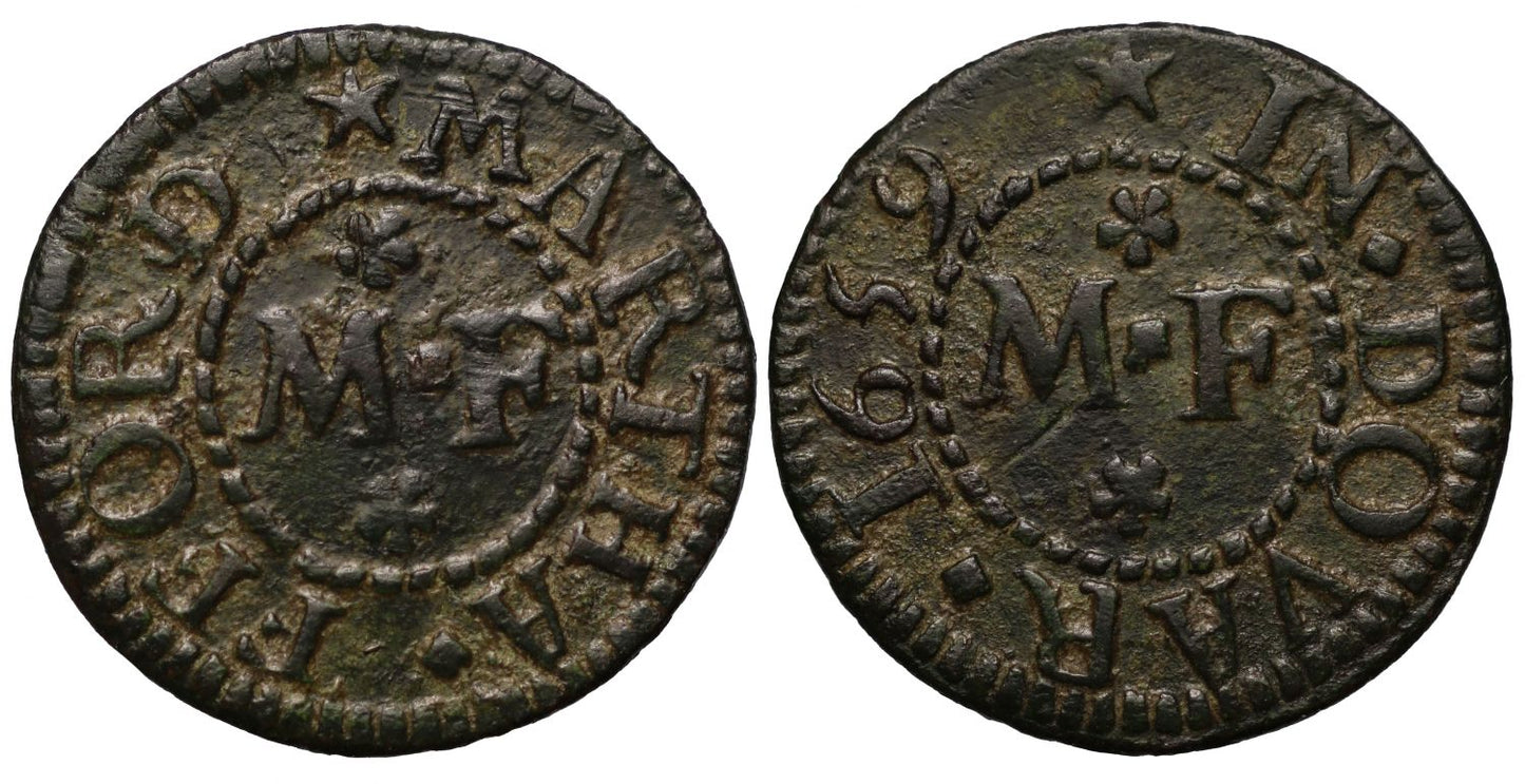 17th Century Kent Farthing, Dover, 1659, Martha Fford in "Dovar"