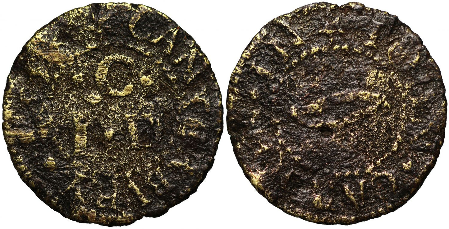 17th Century Kent Farthing, Canterbury, John Cardon, 1656, bread roll