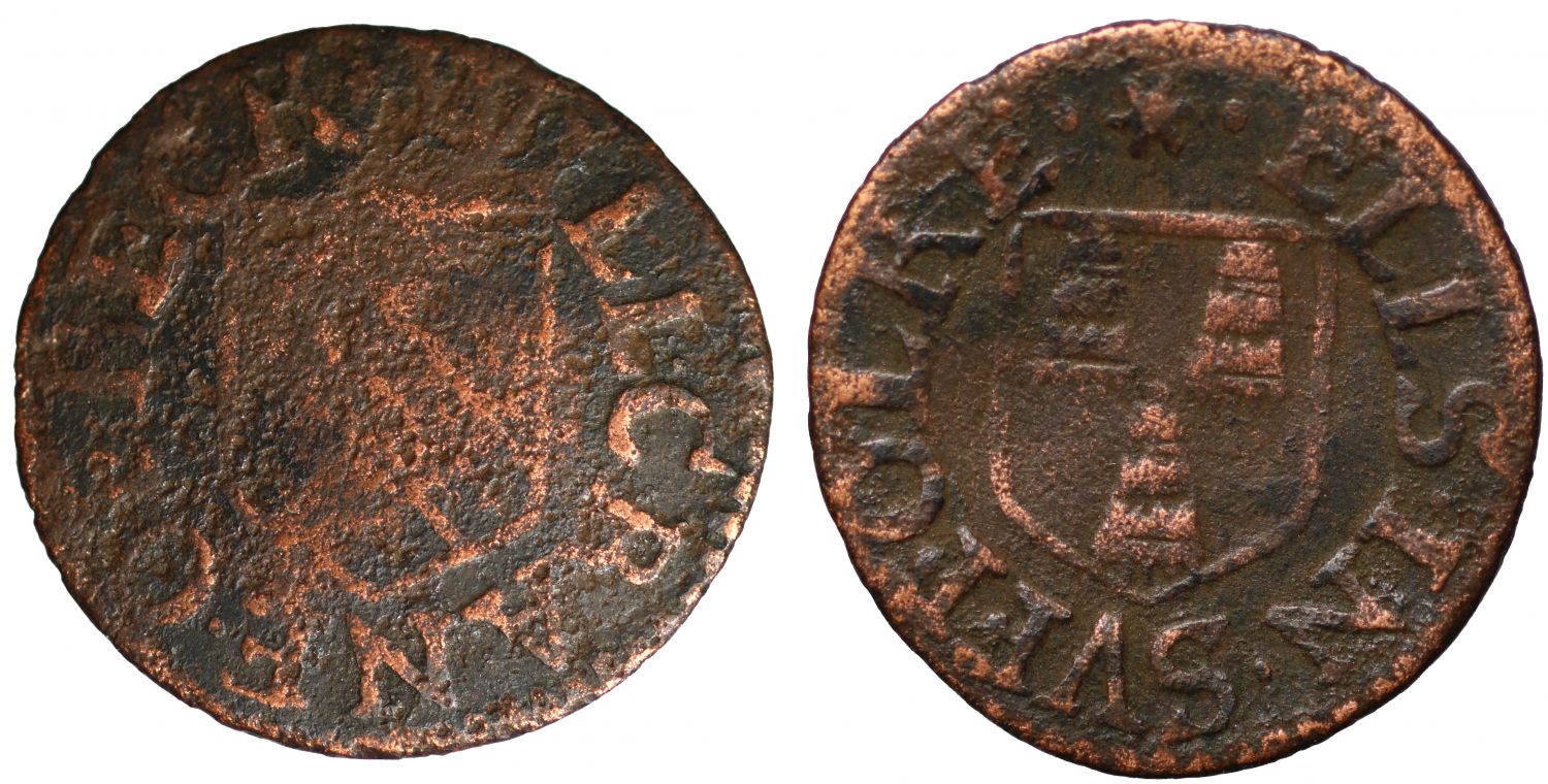 17th Century Suffolk Farthing, Beccles, Will Crane, Draper, family arms