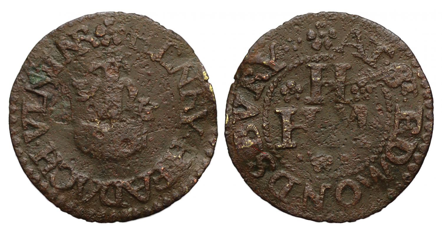 17th Century Suffolk Farthing, Bury St Edmunds, Henry Headach the Vintner