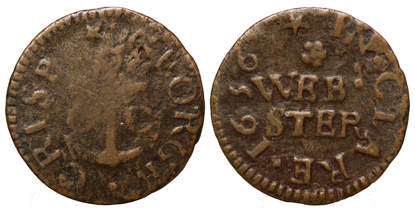17th Century Suffolk Farthing, Clare, George Crisp, 1656, Webster