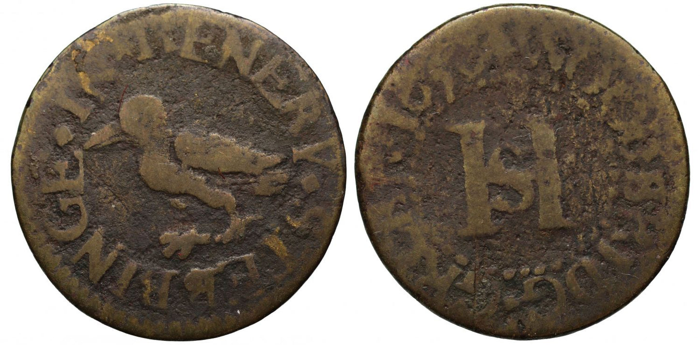 17th Century Suffolk Farthing, Woodbridge, Henry Stebbinge, 1656