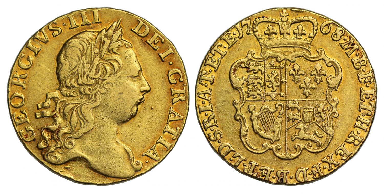 George III 1768 Guinea, third head