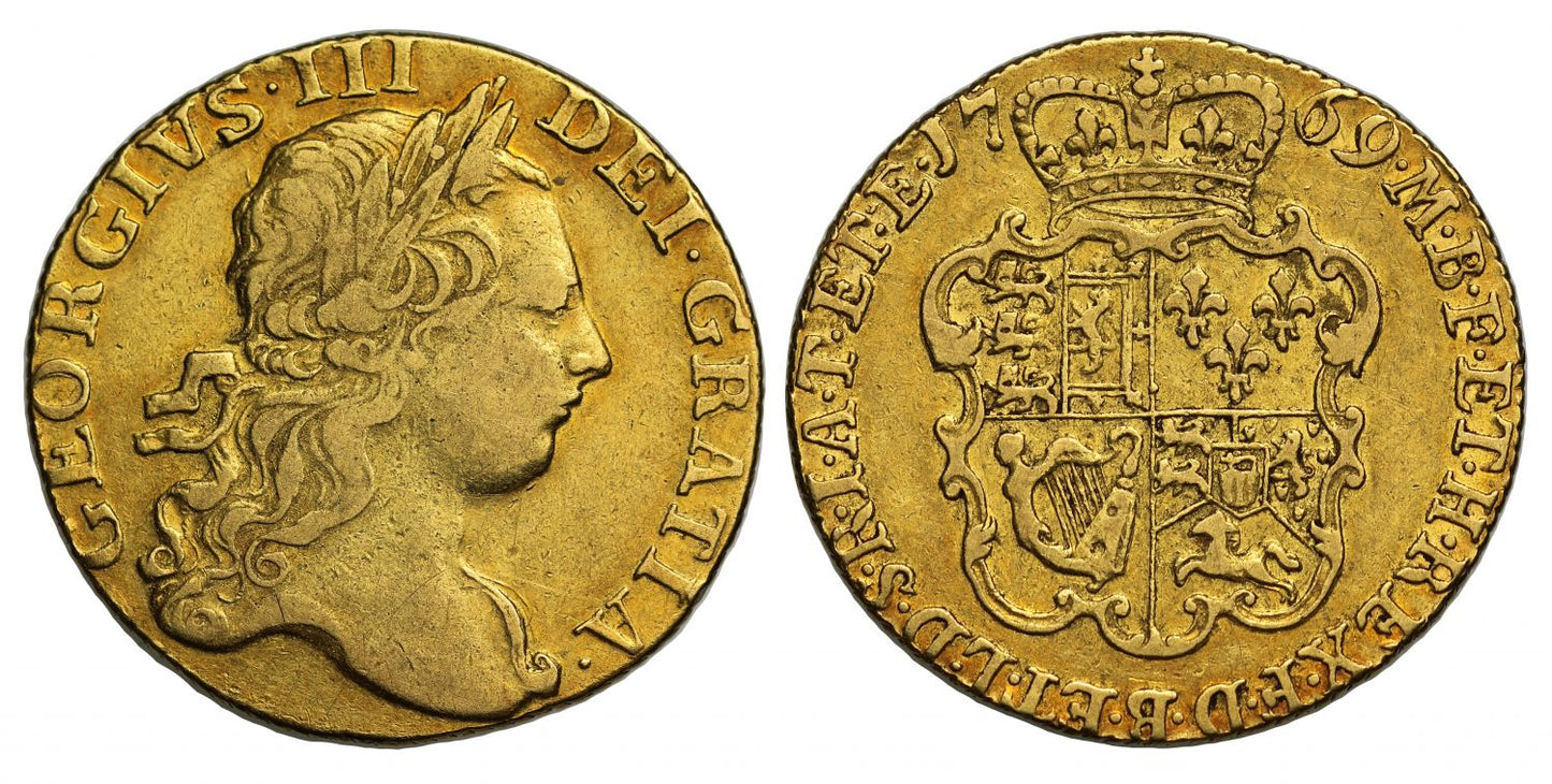George III 1769 Guinea, third head, scarce date