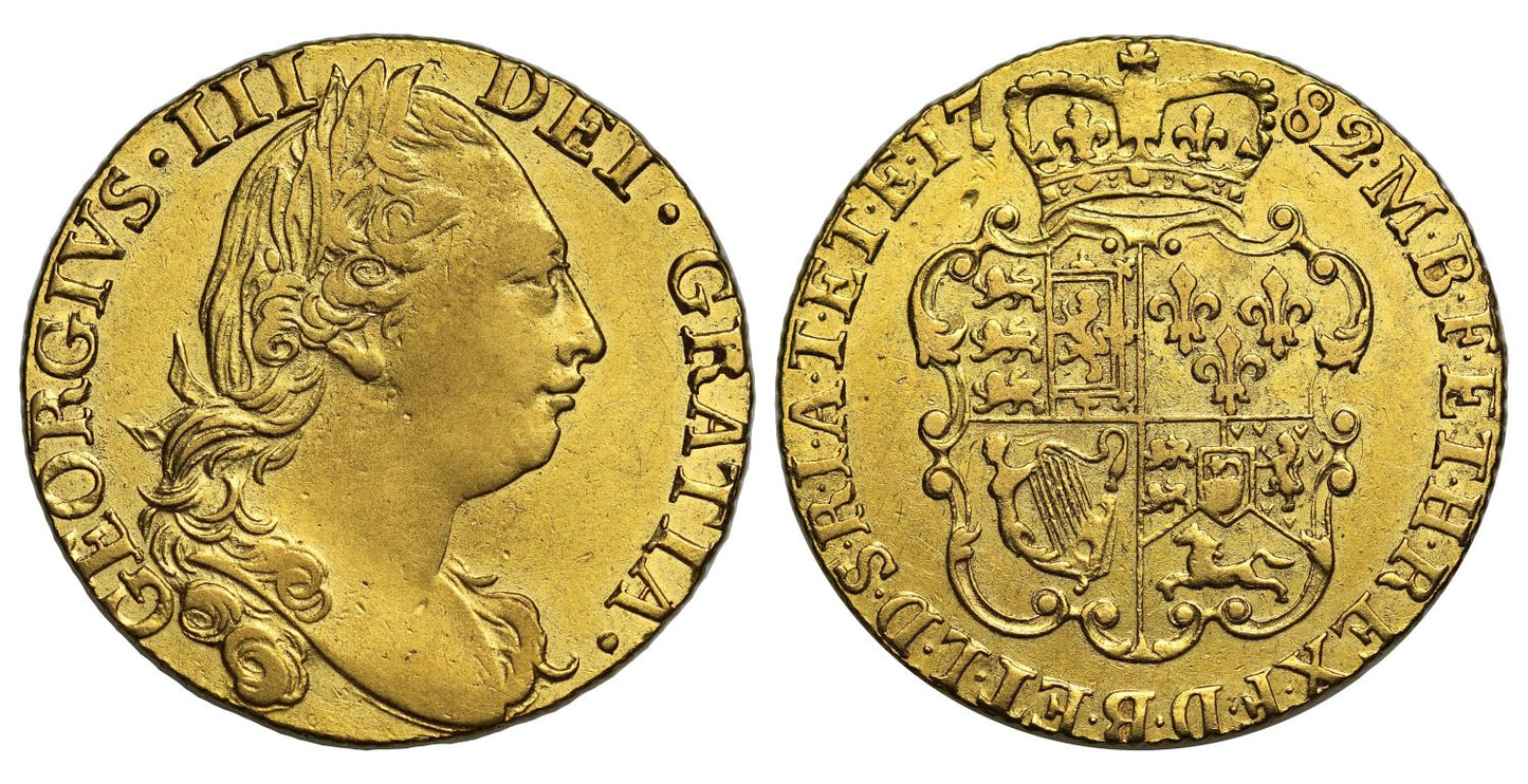George III 1782 Guinea, fourth head