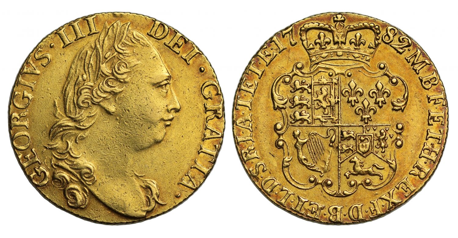George III 1782 Guinea, fourth head
