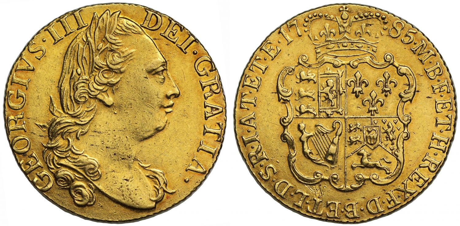 George III 1785 Guinea, fourth head