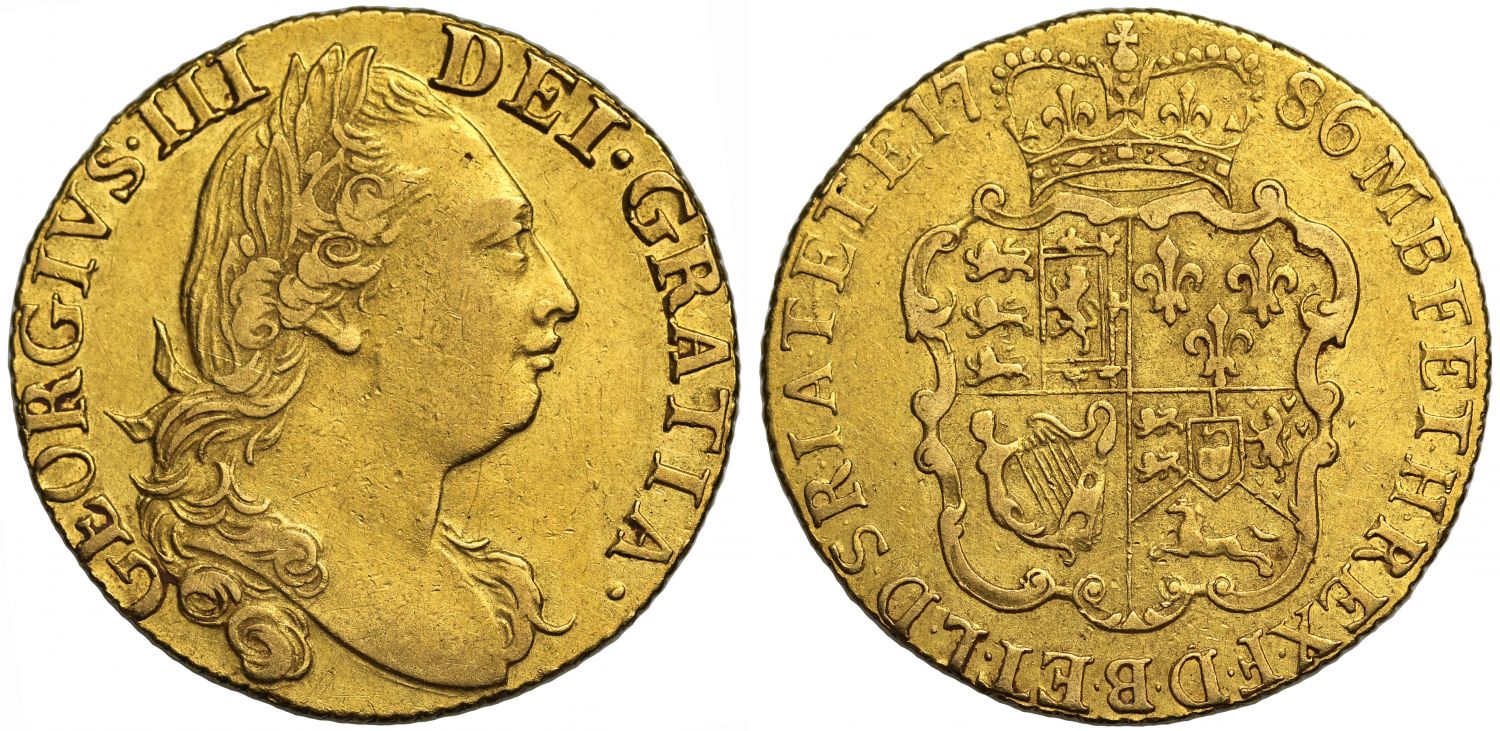 George III 1786 Guinea, fourth bust