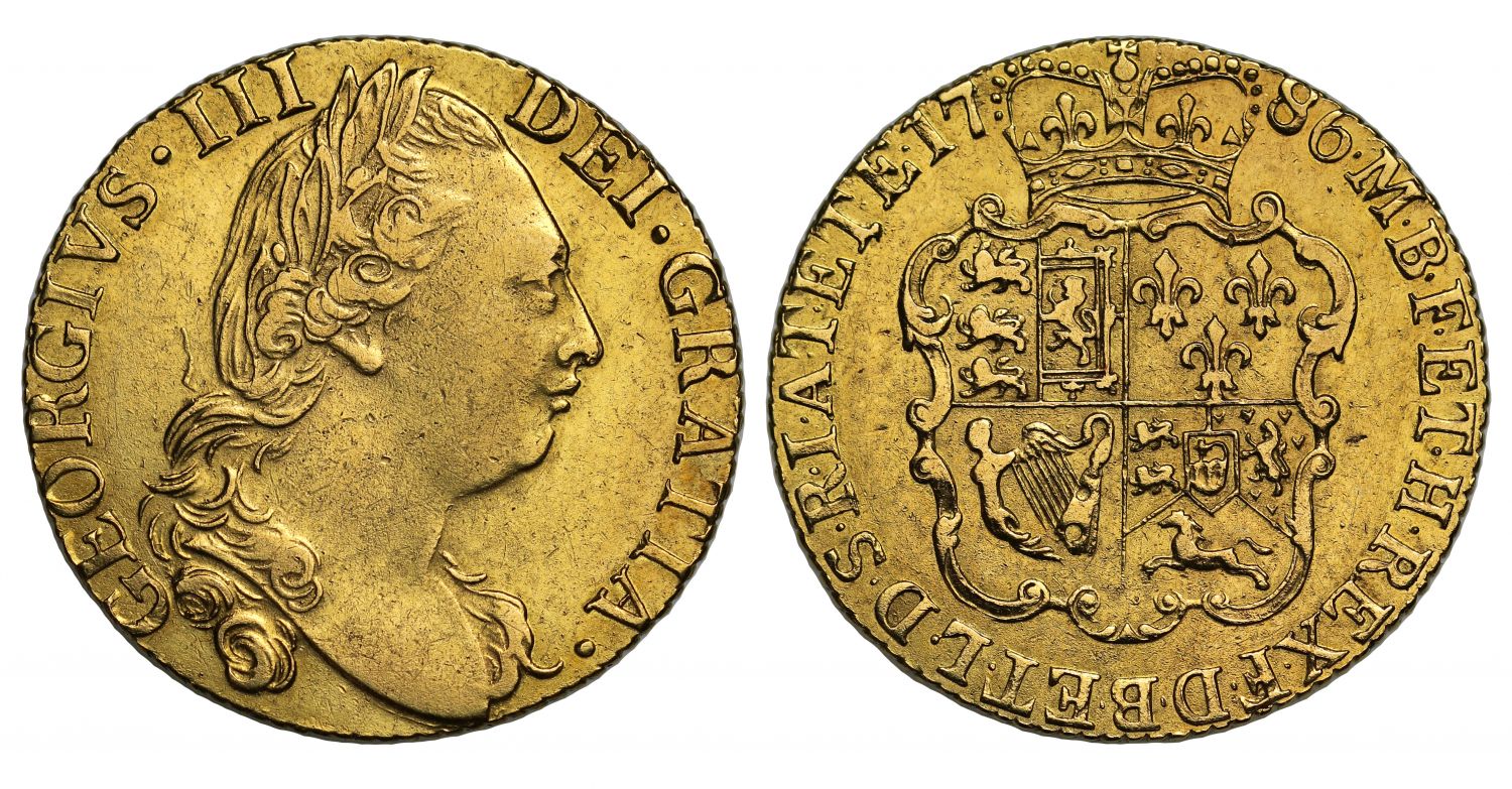 George III 1786 Guinea, fourth head