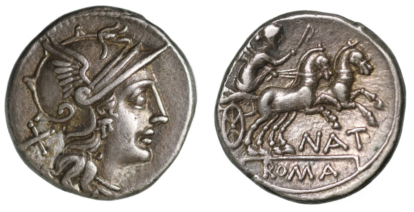 Pinarius Natta, Denarius.