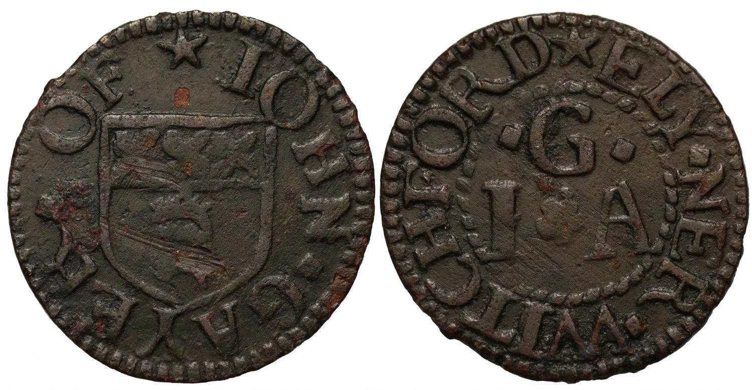 17th Century Cambridgeshire, Ely, John Gayer Farthing, Fishmonger