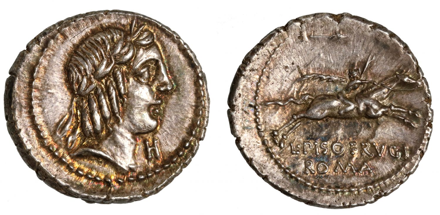 L. Calpurnius Piso Frugi, Silver Denarius