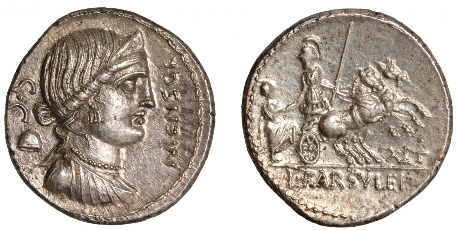 L. Farsuleius Mensor, Denarius.