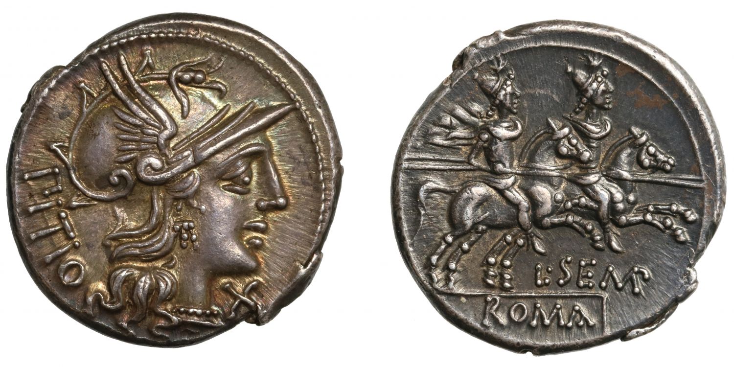 L. Sempronius Pitio, Denarius.