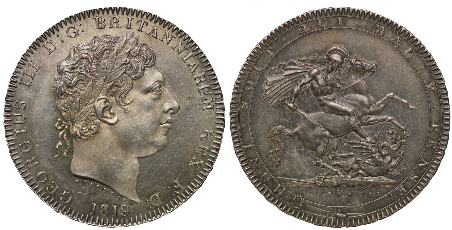George III 1819 Crown LIX, second year of issue