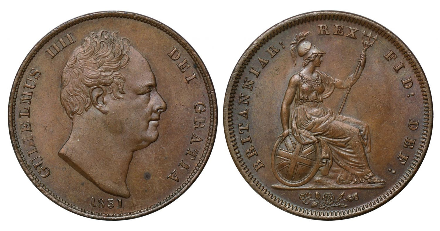 William IV 1831 Penny, plain truncation