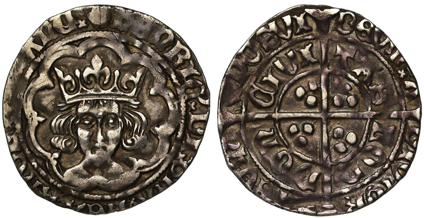Henry VII Groat, class I, open crown, London, mm lis dimidiated with rose