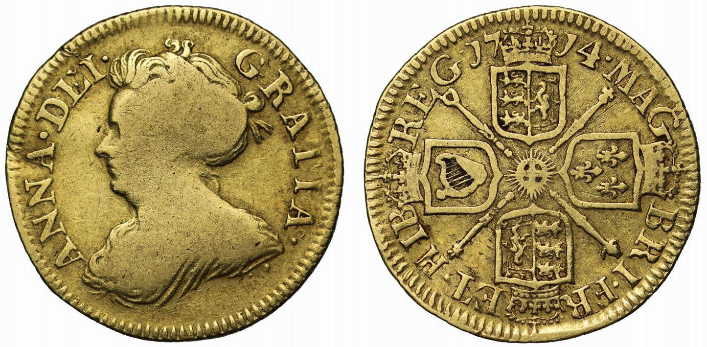 Anne 1714 Half-Guinea, final year for reign