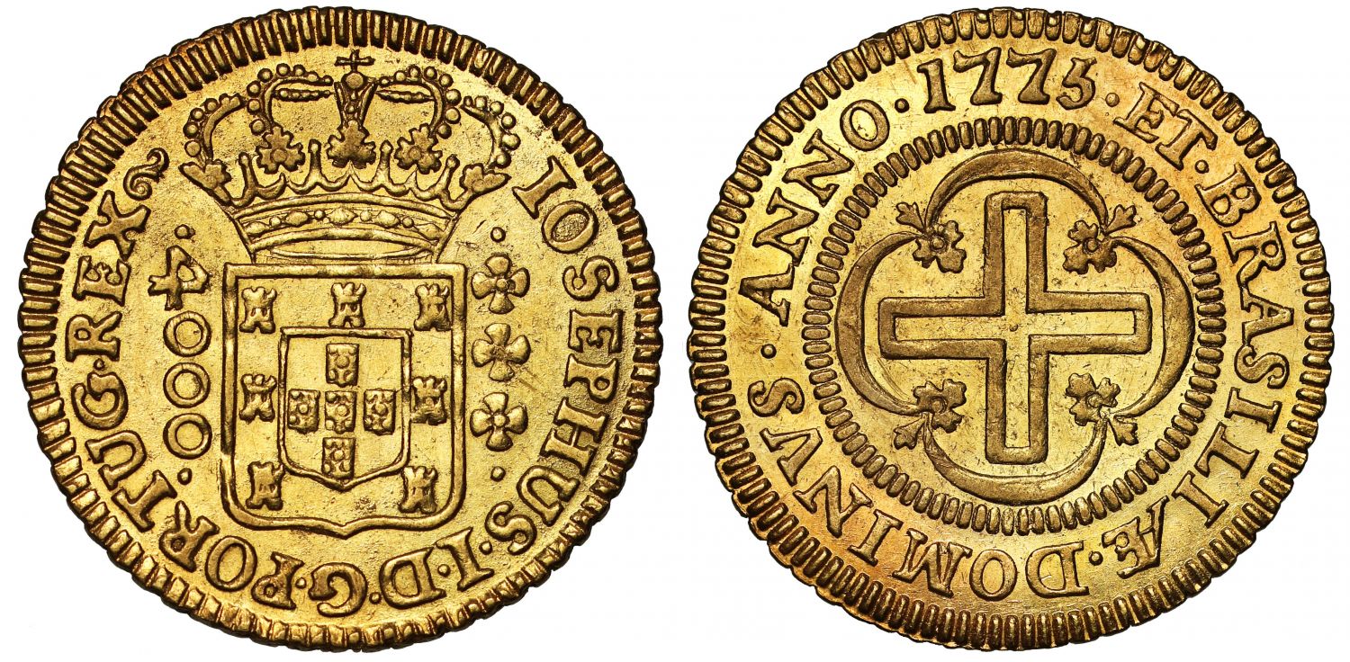 Brazil José I 1775 4,000 Reis Lisbon shield