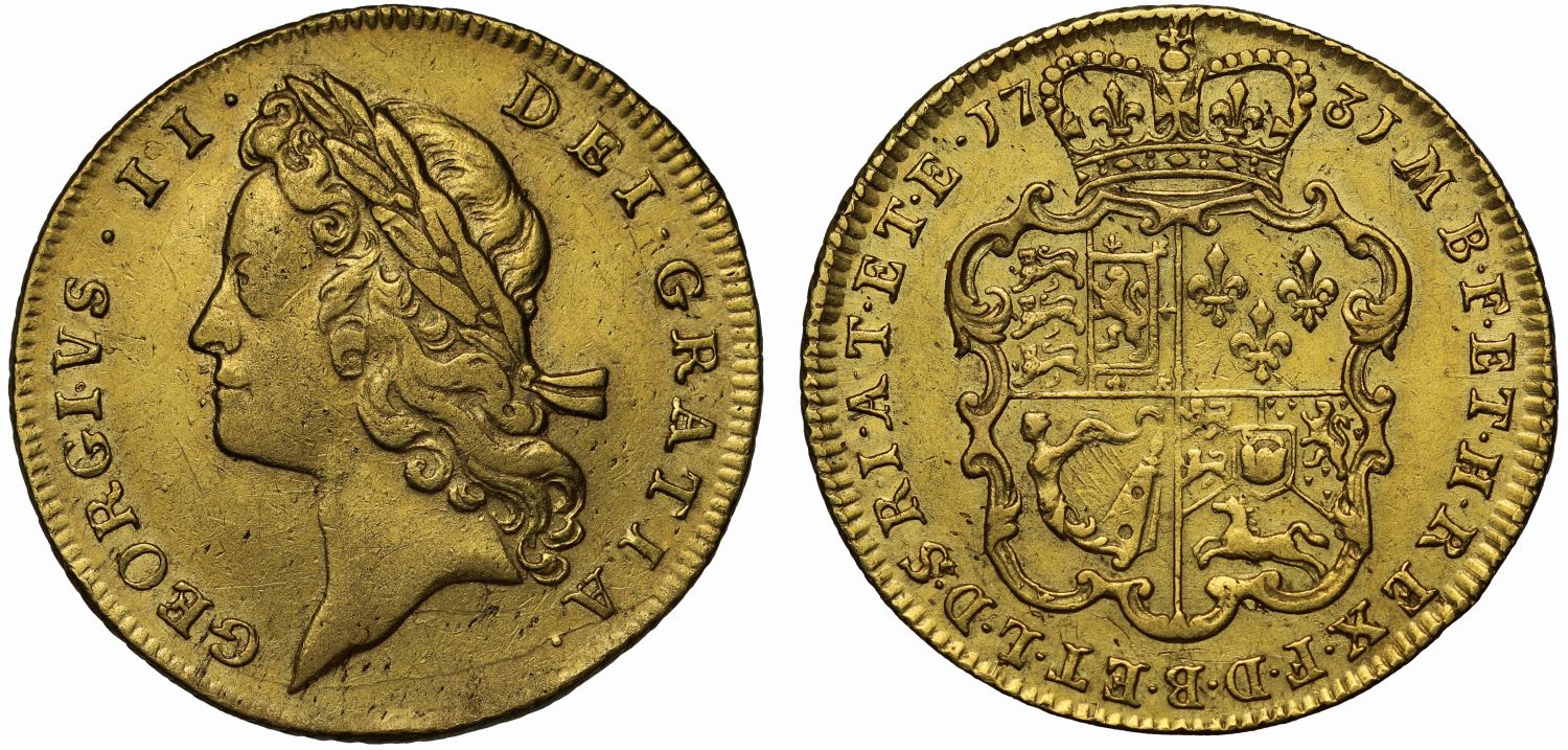 George II 1731 Guinea, second young head