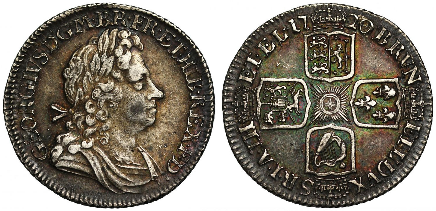George I 1720 Shilling, scarce date