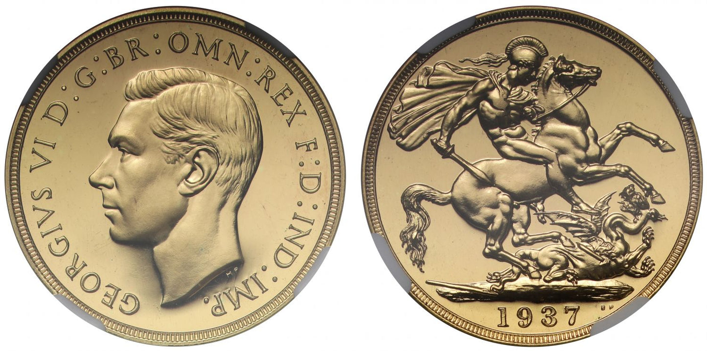 George VI 1937 proof Two-Pounds PF65 Coronation issue