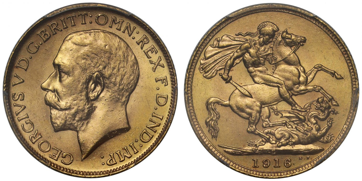 George V 1916-C Sovereign Ottawa Mint MS63