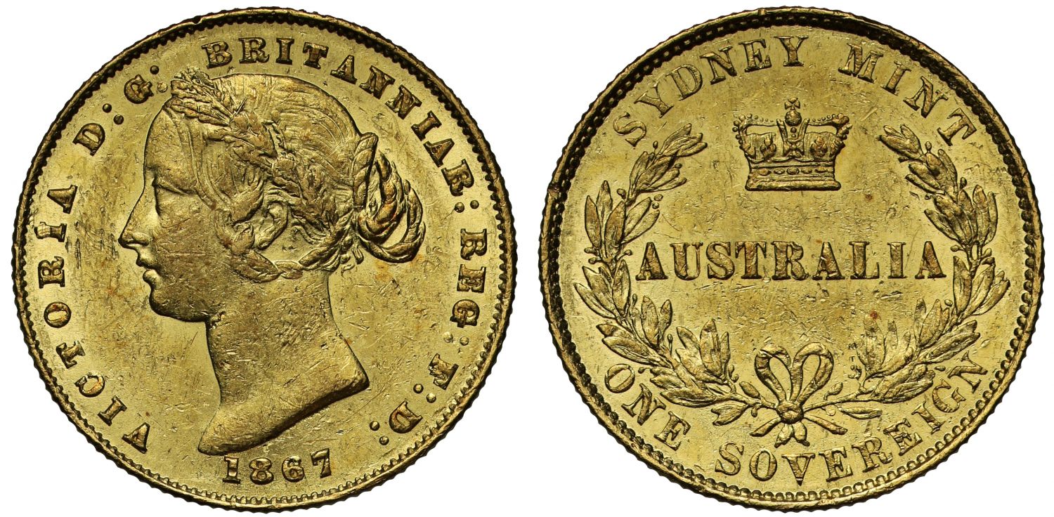Australia, Victoria 1867 Sydney Sovereign