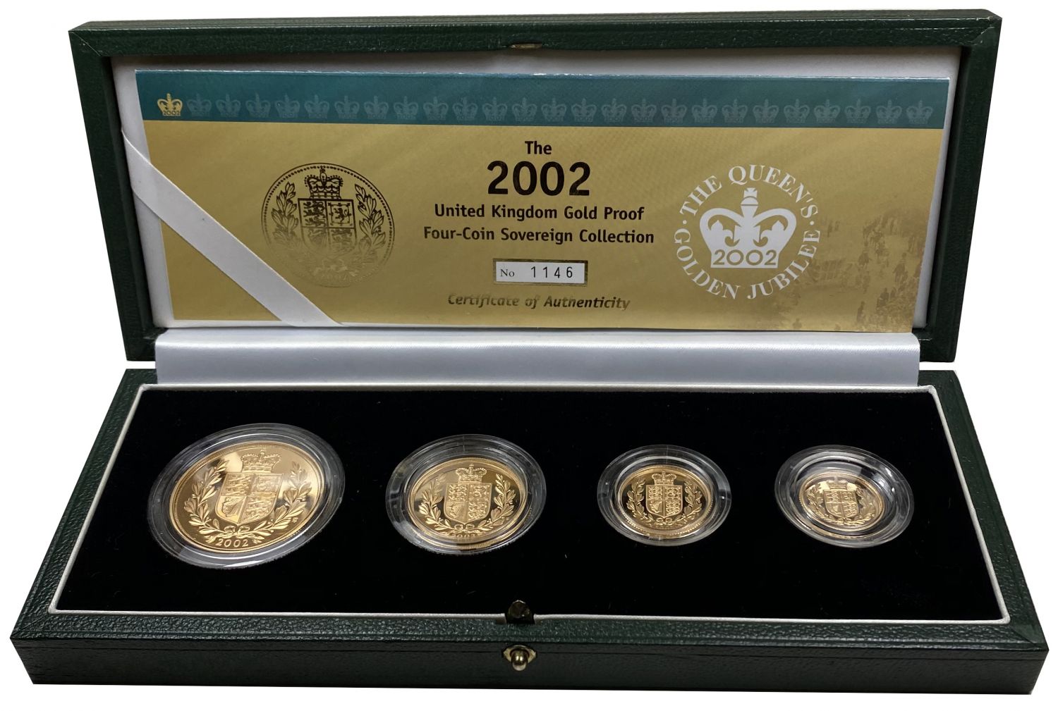 Elizabeth II 2002 4-coin gold proof Set