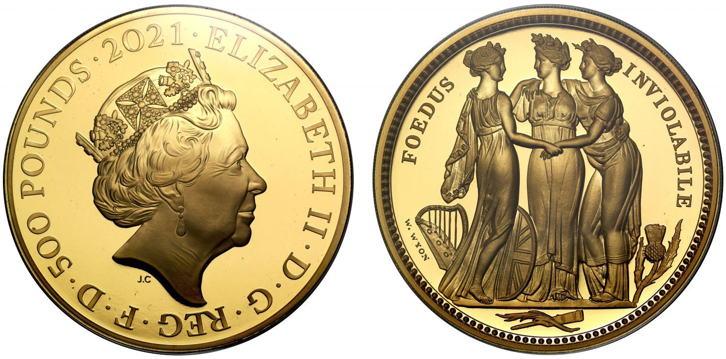 QEII 2021 PF70 UC gold 10oz Three Graces