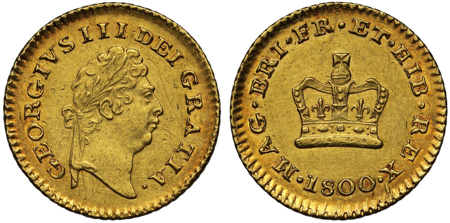 George III 1800 Third-Guinea, last year for first type