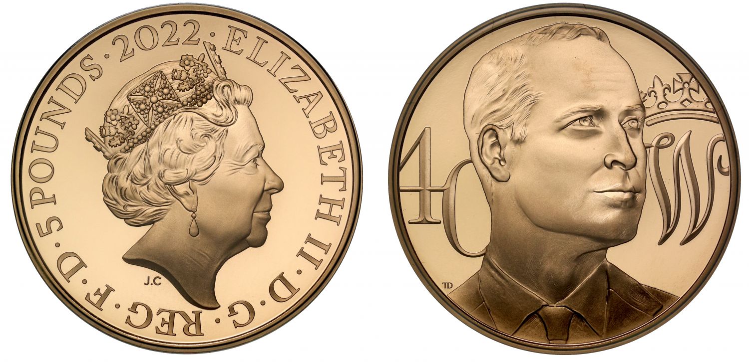 Elizabeth II 2022 PF70 UC Five Pounds Cambridge 40th Birthday