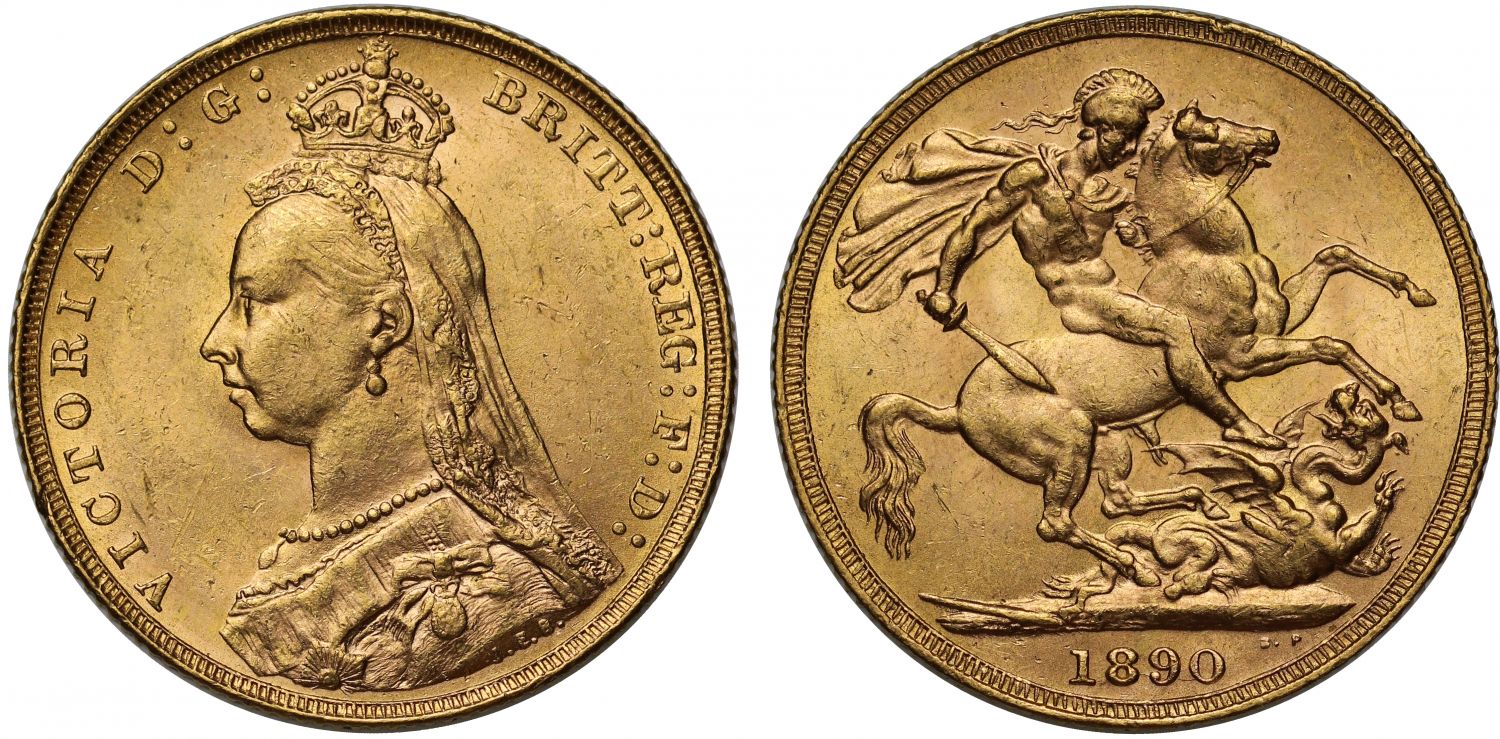 Victoria 1890 Sovereign