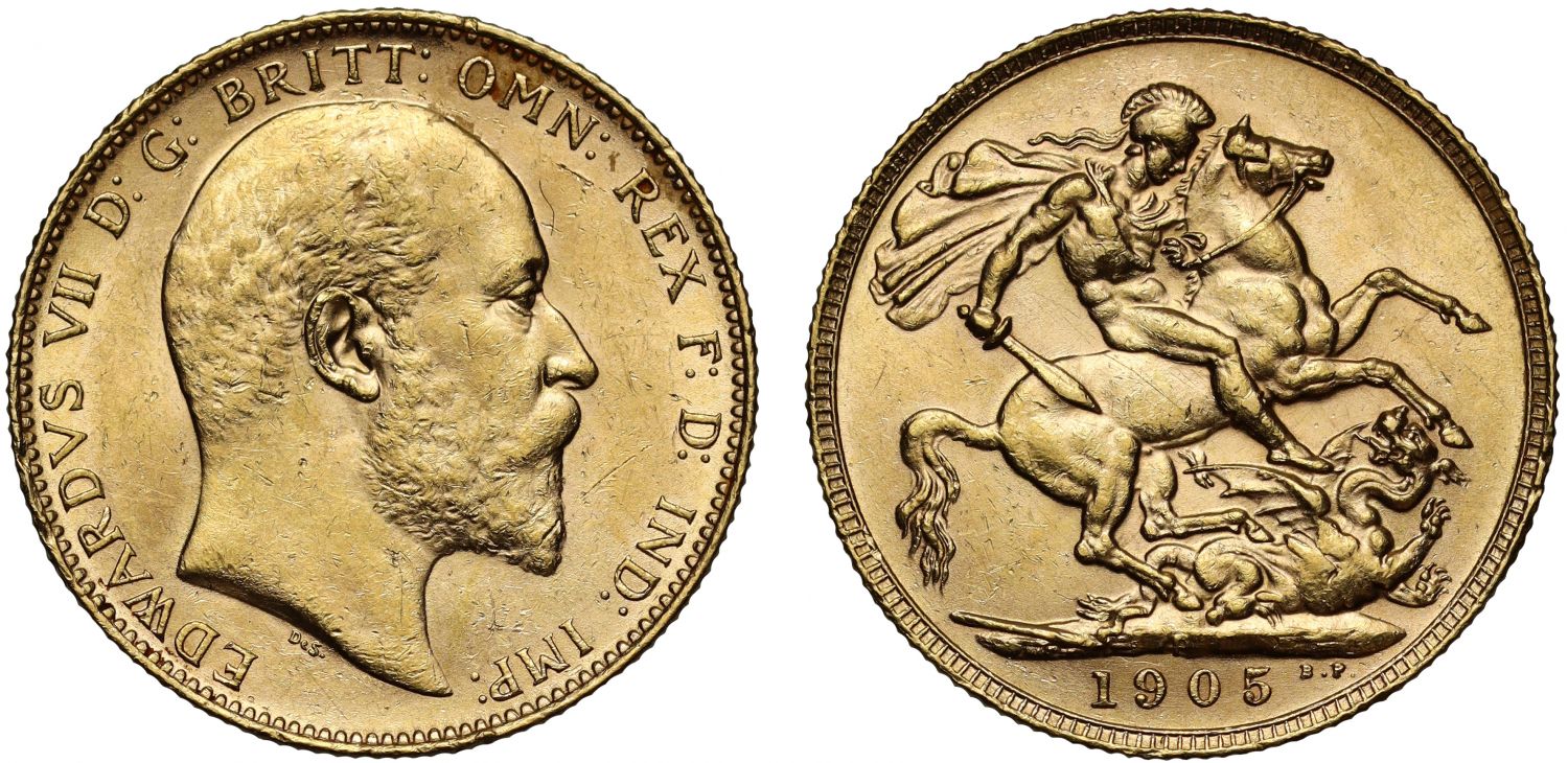 Edward VII 1905-P Sovereign Perth Mint