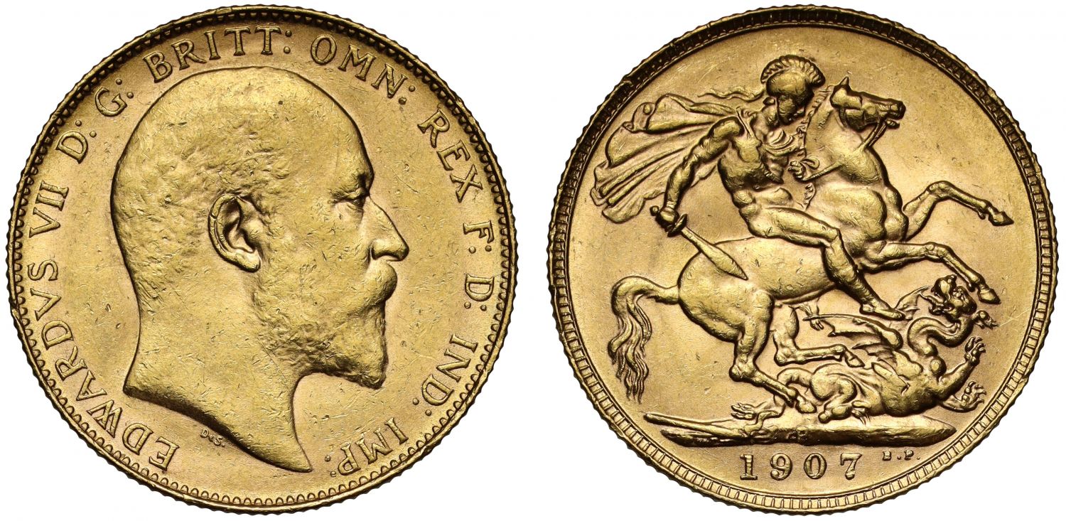 Edward VII 1907-P Sovereign Perth Mint