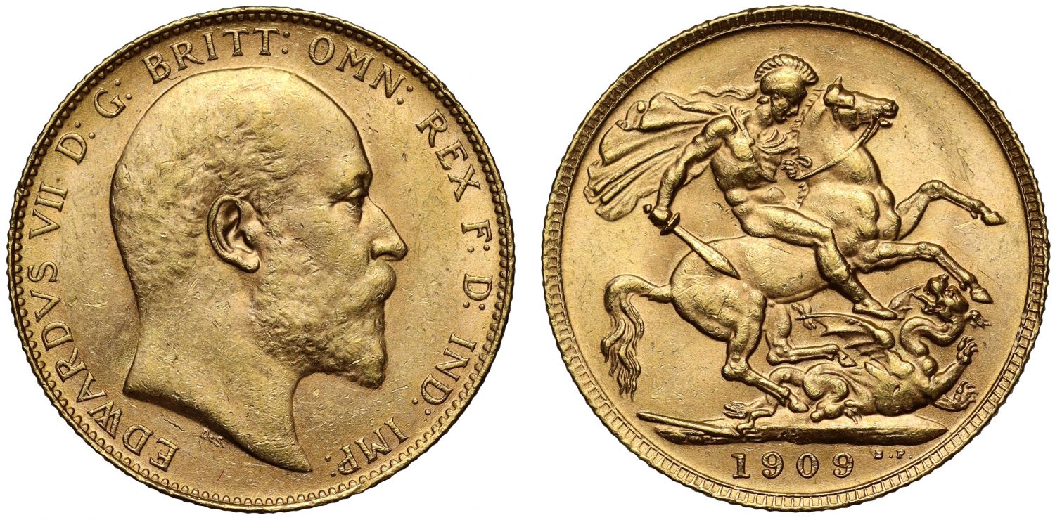 Edward VII 1909-P Sovereign Perth Mint