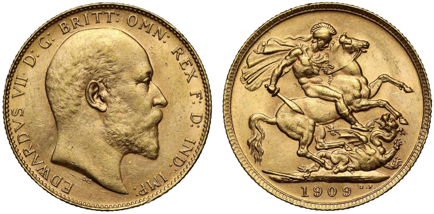 Edward VII 1909-P Sovereign Perth Mint