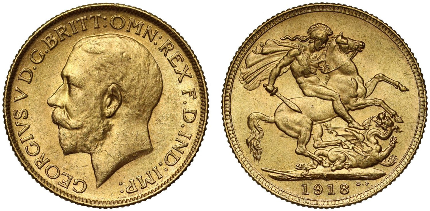 George V 1918-I Sovereign Bombay Mint
