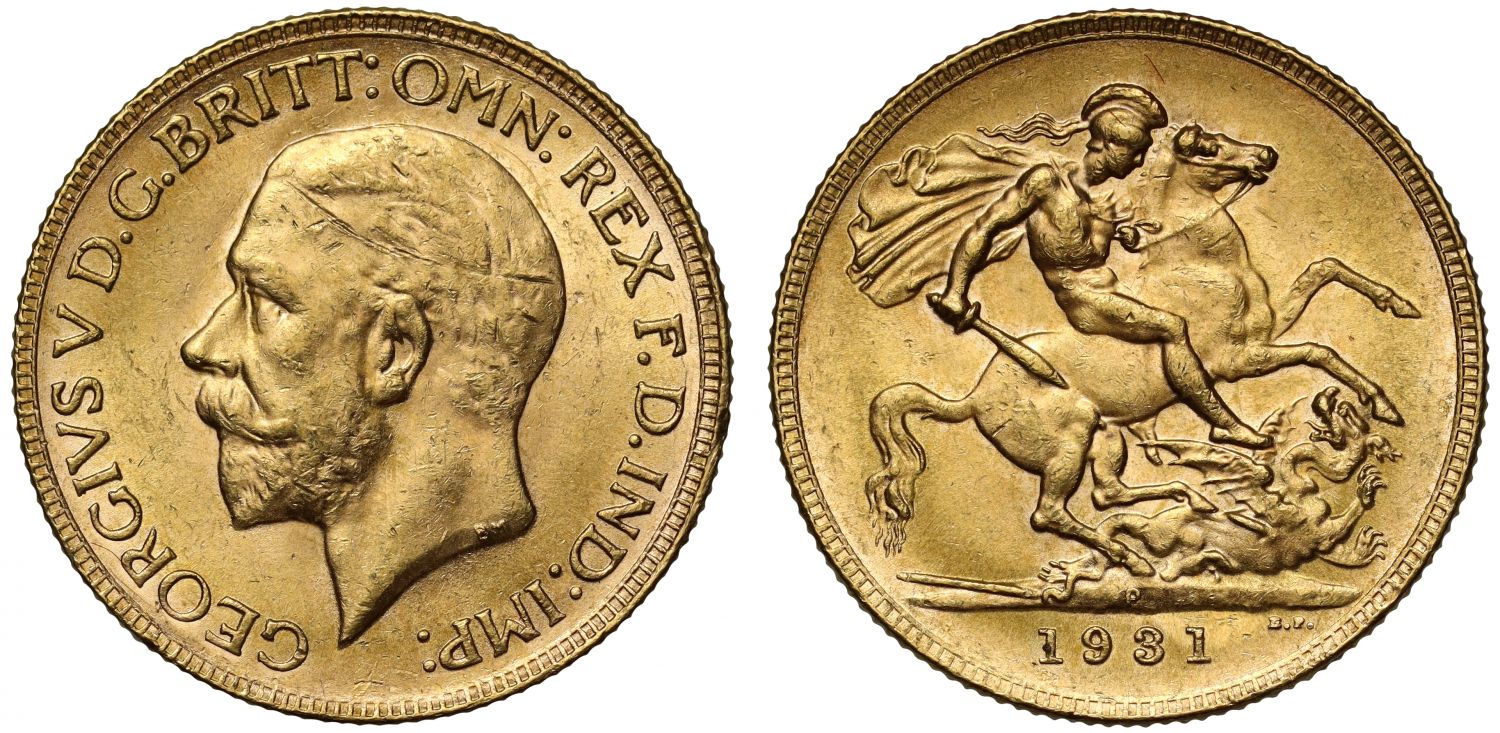 George V 1931-P Sovereign Perth Mint