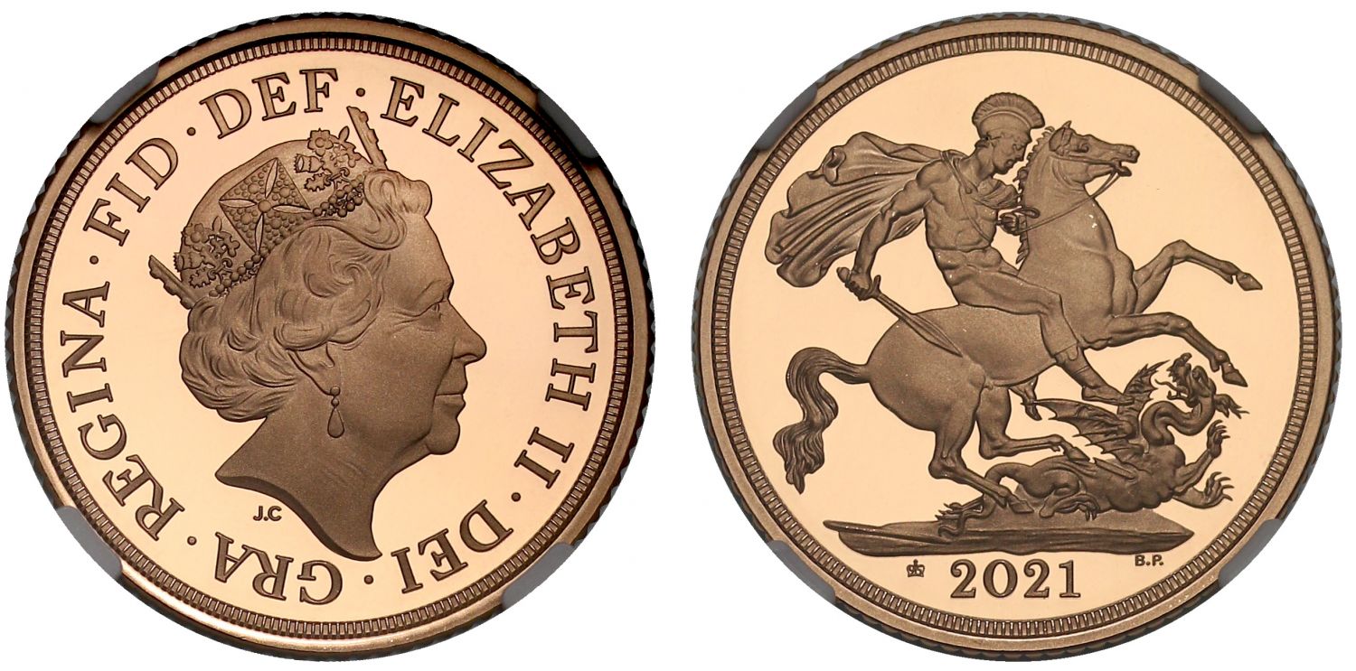 Elizabeth II 2021 proof Sovereign PF70 UCAM