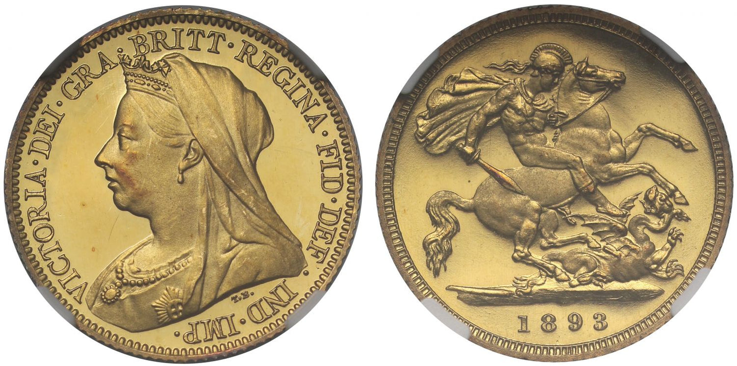 Victoria 1893 proof Half-Sovereign PF63 ULTRA CAMEO