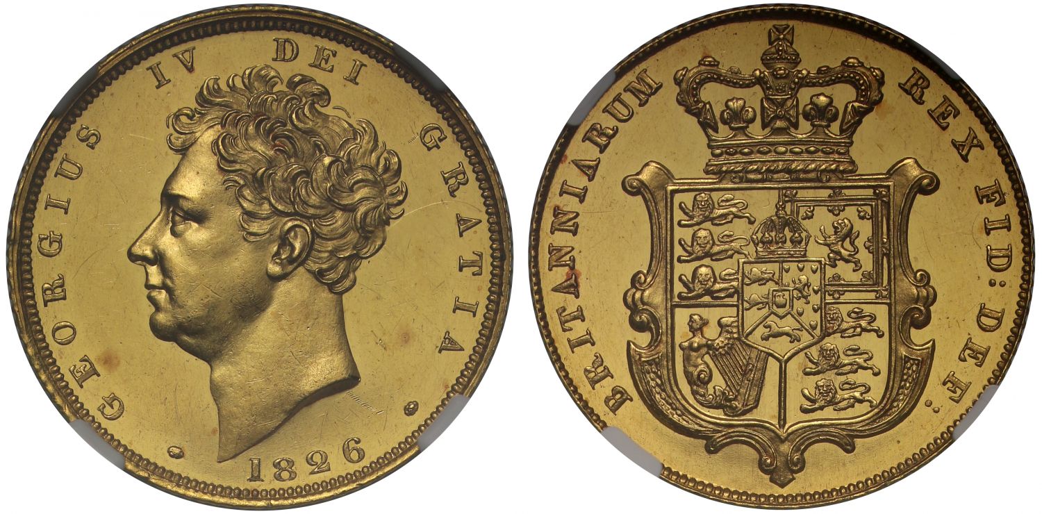 George IV 1826 proof Sovereign, PF62 UCAM