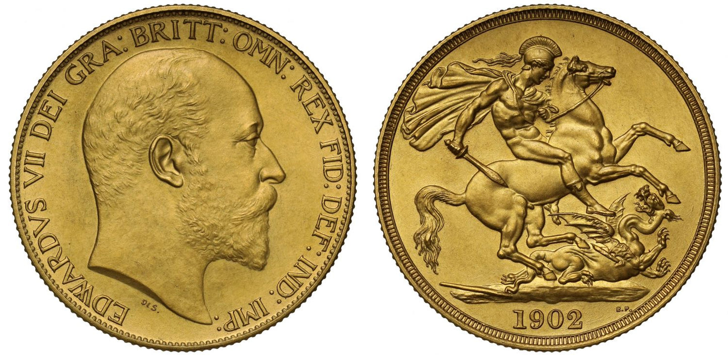 Edward VII 1902 matt proof Two-Pounds, Coronation issue