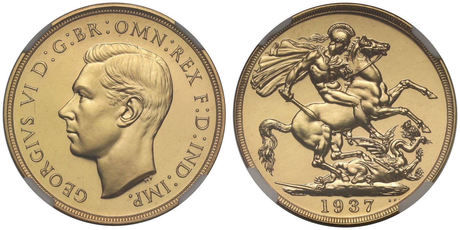 George VI 1937 proof Two-Pounds PF65* Coronation issue