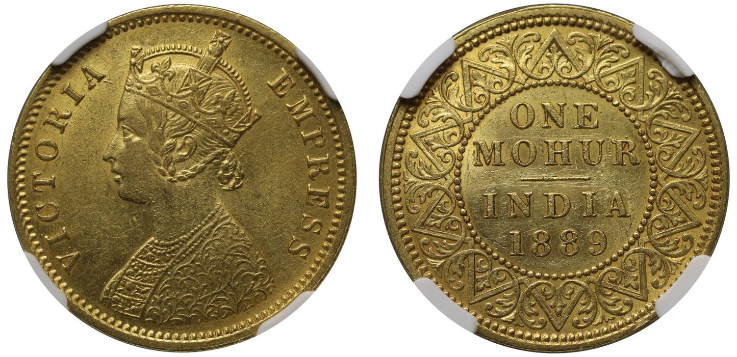 AU55 | British India, Victoria, Mohur, 1889C.