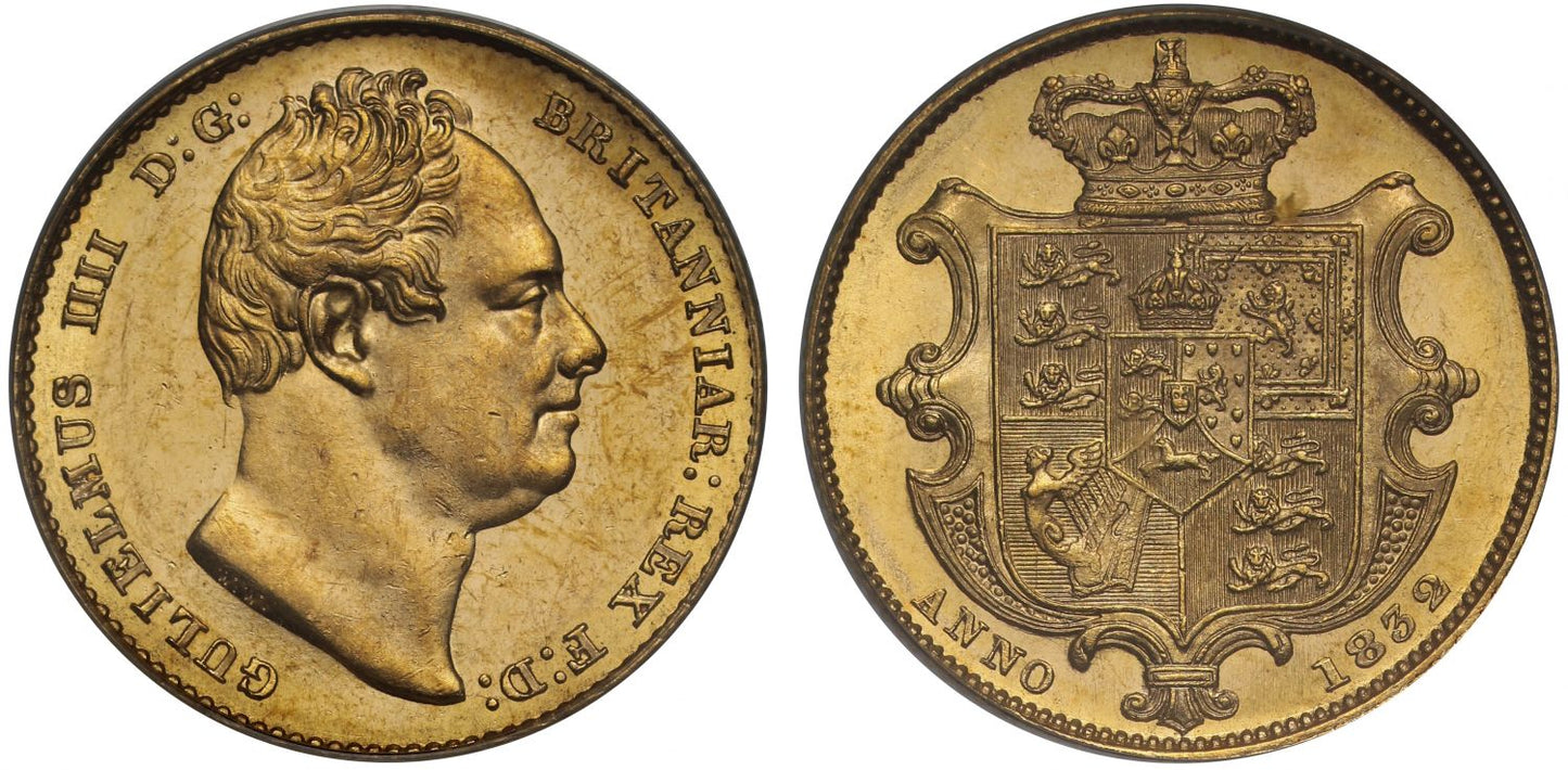 William IV 1832 Sovereign MS62