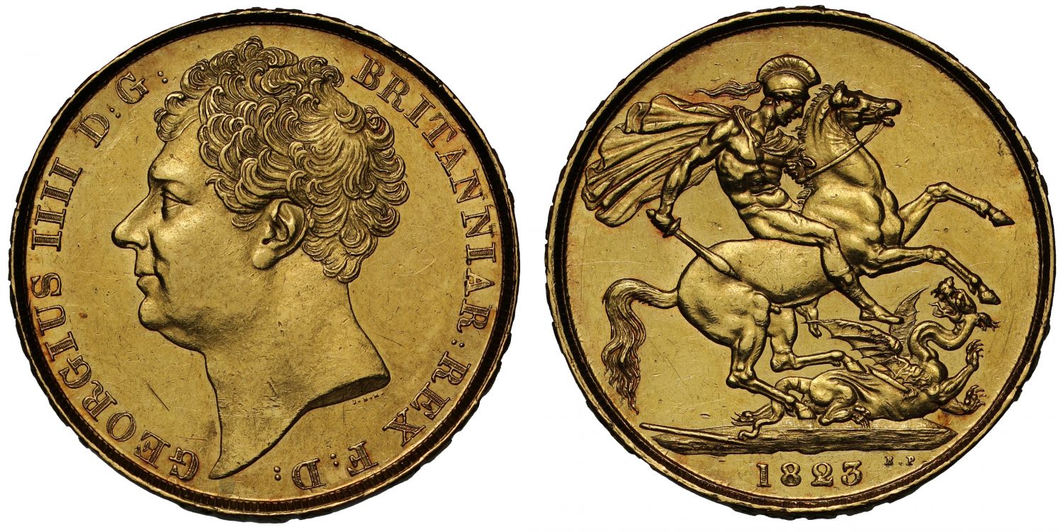 George IV 1823 Two-Pounds, 200th anniversary in 2023