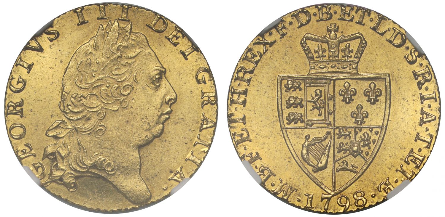 George III 1798 Guinea spade type MS63+